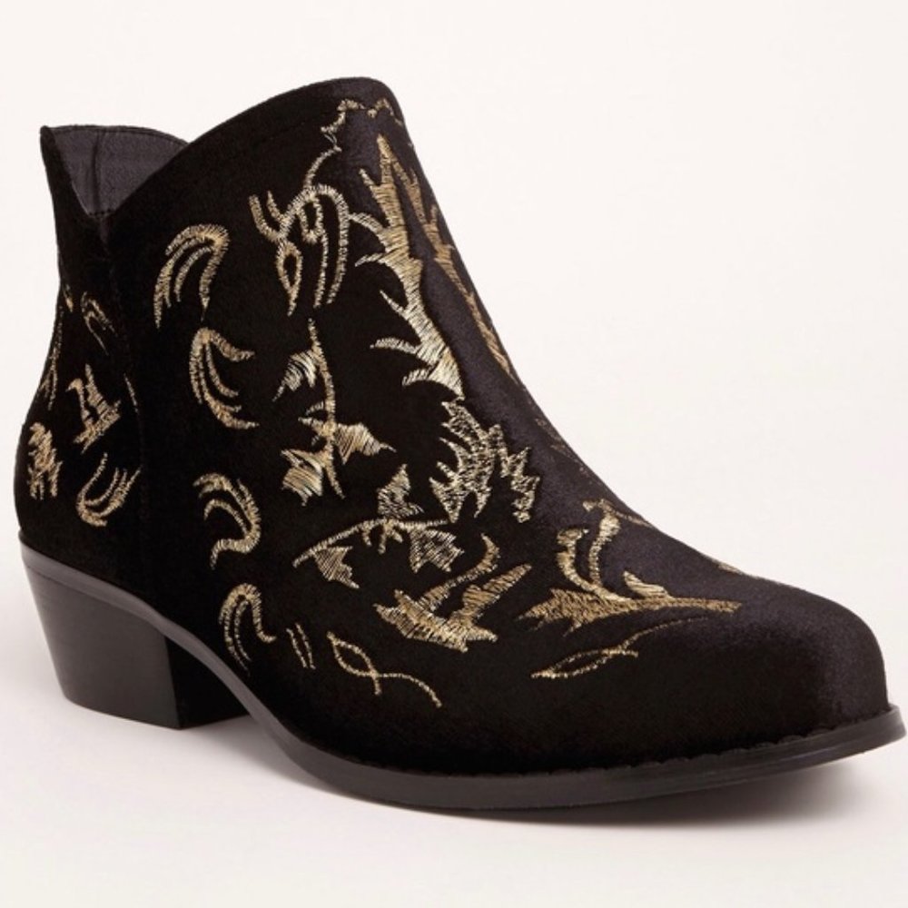 Torrid - Embroidered Ankle Booties